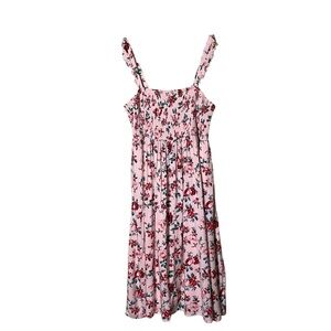 Torrid Pink Floral Flowy Midi Dress NWT